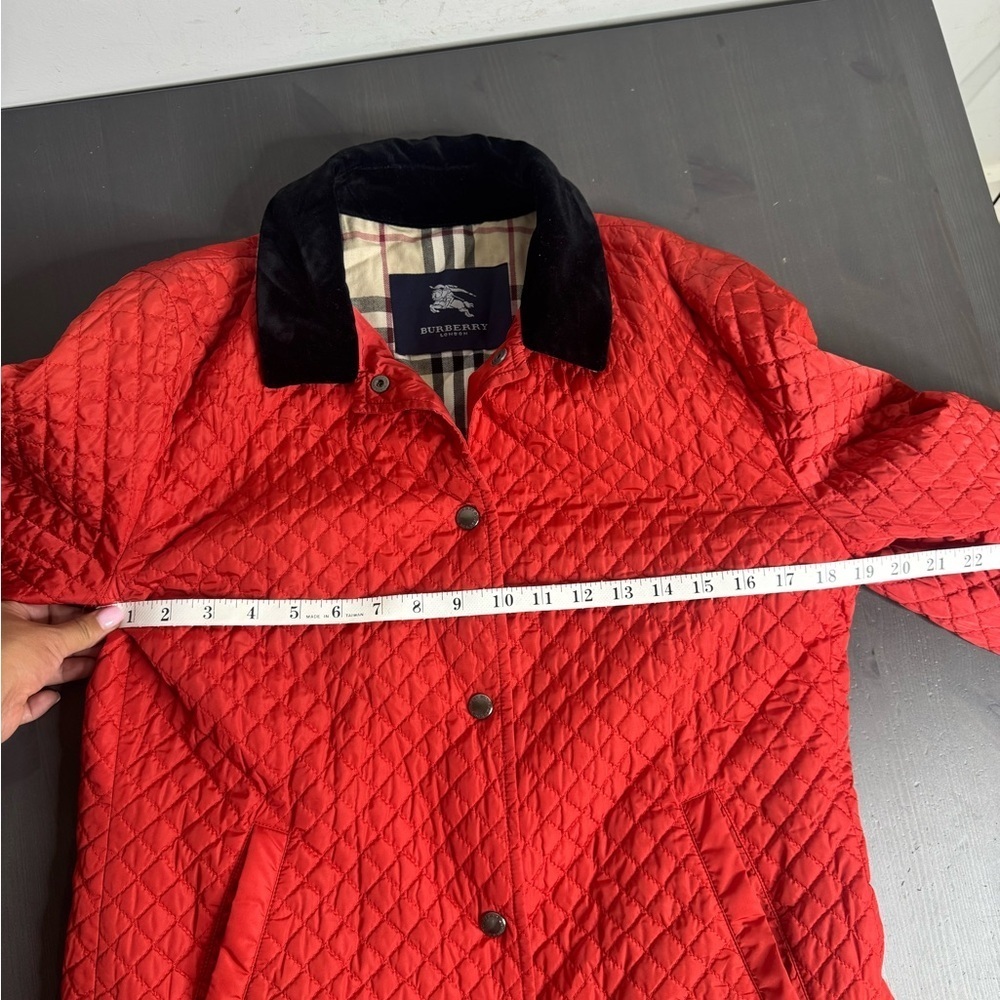 Vintage Burberry Quilted Jacket Red - Picture 8 of 10